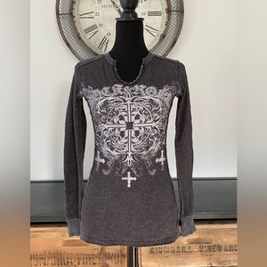 Rock and Roll Cowgirl; Thermal T-shirt; Size S